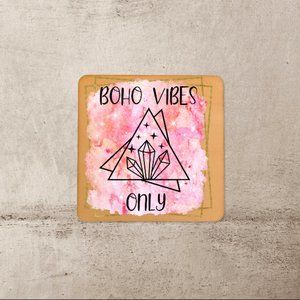 BOHO Vibes Only Crystal Set Of 4 Coasters